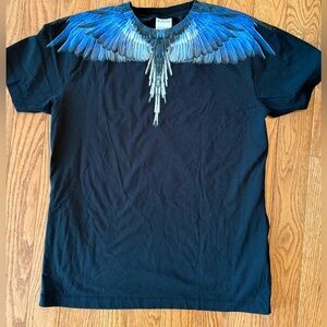 Marcelo Burlon County Of Milan Smoke Wings T-Shirt Black Blue Size XL